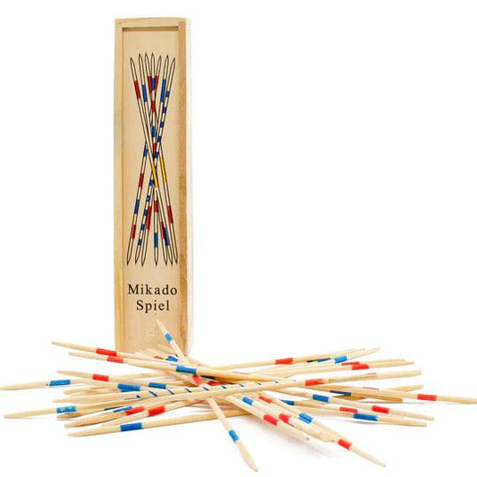 Wooden Pick Up Sticks In Wooden Box 31 Pieces - Eclipse Games Puzzles Novelties